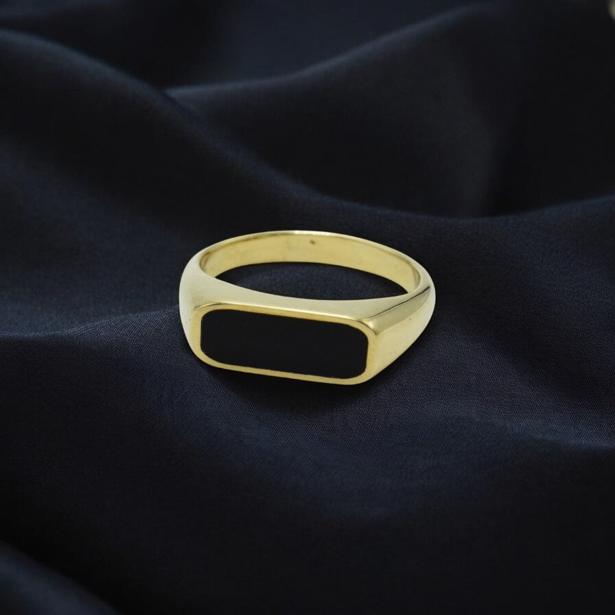 Onyx men's wedding band