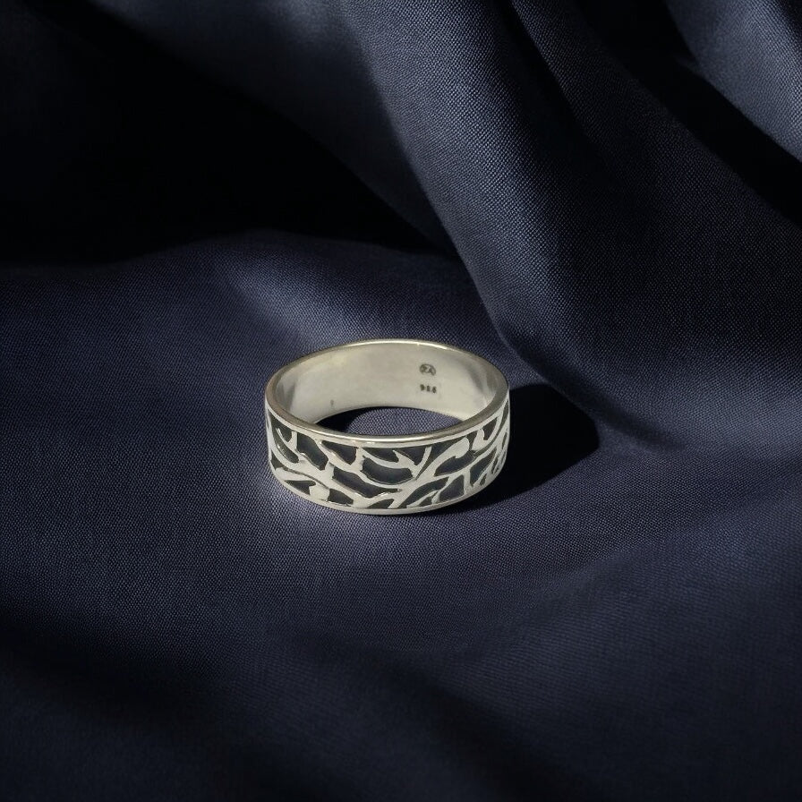 Forest men's wedding band