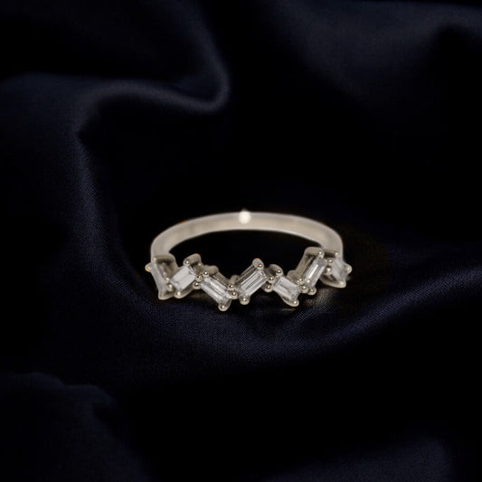 Baguette diamond wedding band