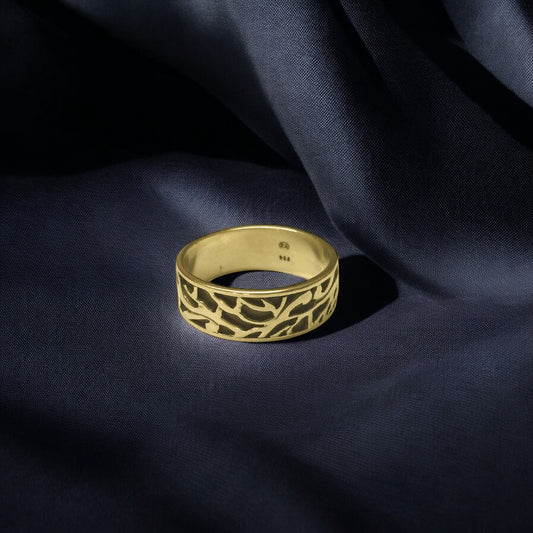 Forest men's wedding band