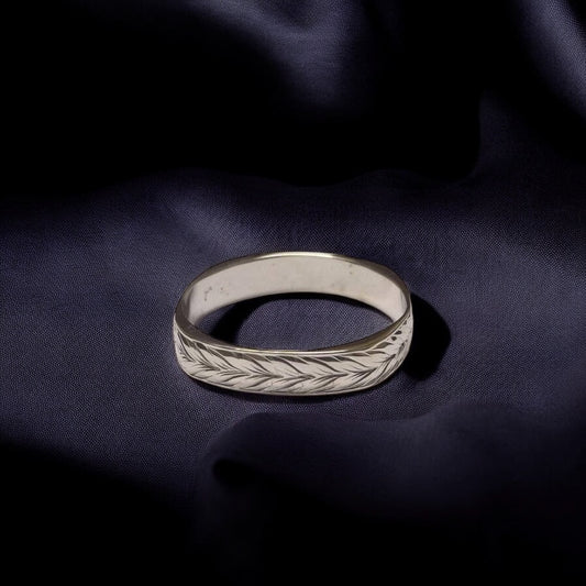 Wheat men's wedding band