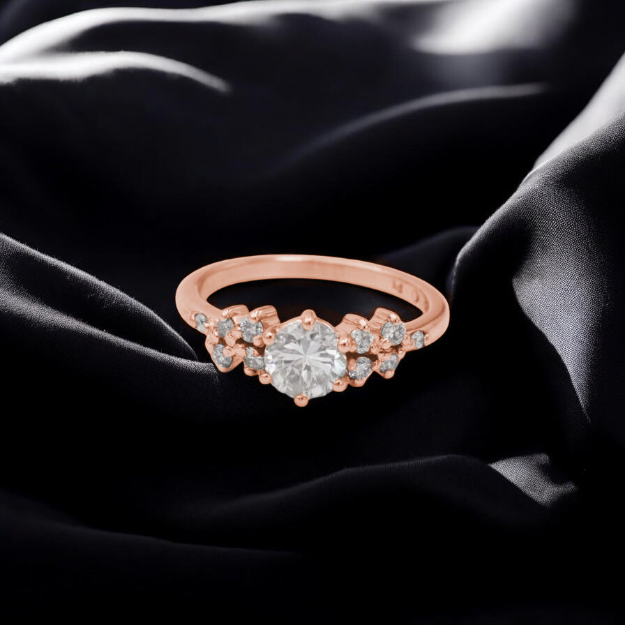 Scattered diamonds ring