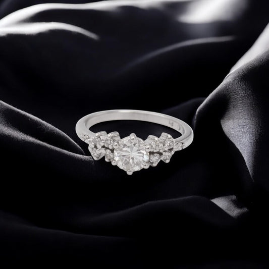 Scattered diamonds ring